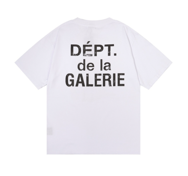 Gallery dept destroyed distressed fonts t-shirt black white