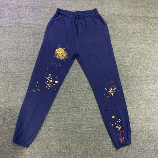 Young Thug 2021 Sp5der 555555 Spider  Pants Navy Blue