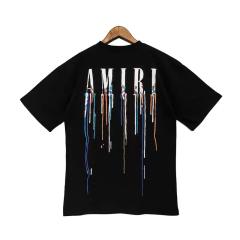 splash-ink tassel tee t-shirt black white