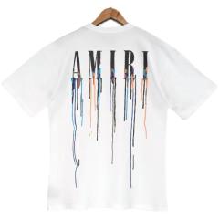 splash-ink tassel tee t-shirt black white