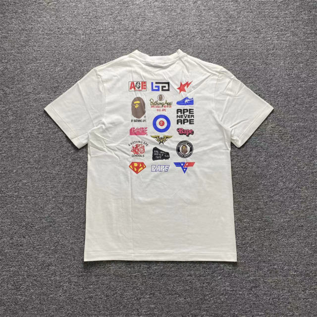 1:1 Quality Bape All Logos T-Shirt 2 Colors Black White