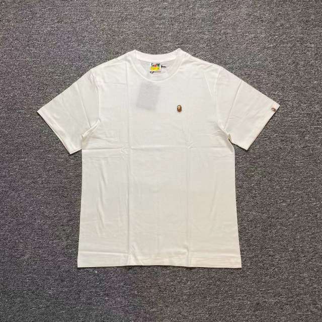 1:1 Quality Bape Classic Embroidery Logo T-Shirt Black White