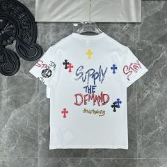 Chr0me Hearts graffiti hand-painted tee black white t-shirt