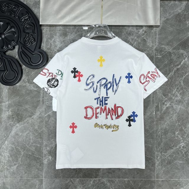 Chr0me Hearts graffiti hand-painted tee black white t-shirt