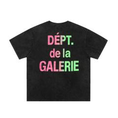 Gallery dept pink and green fonts t-shirt black