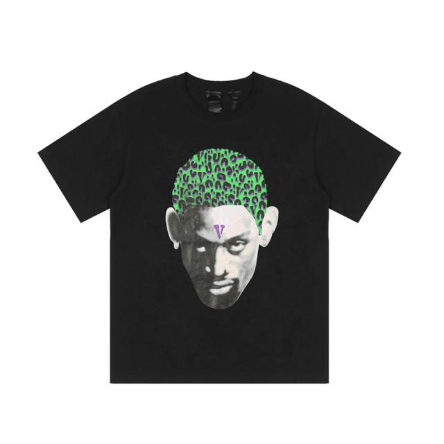 Vlone x rodman green leopard tee black white
