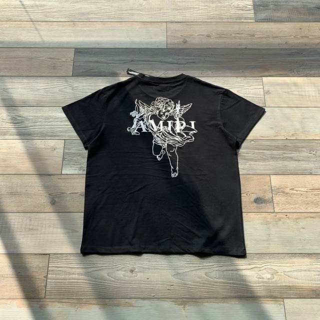 angel foam printed tee t-shirt black white
