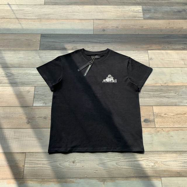 angel foam printed tee t-shirt black white