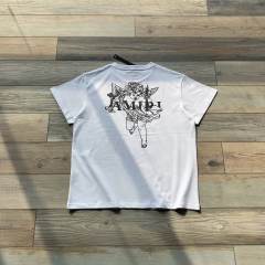 angel foam printed tee t-shirt black white