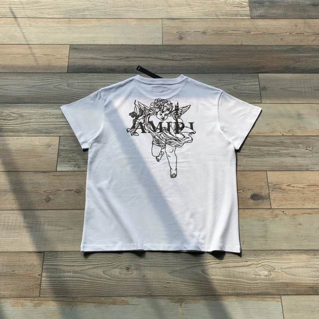 angel foam printed tee t-shirt black white