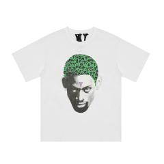 Vlone x rodman green leopard tee black white