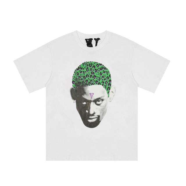 Vlone x rodman green leopard tee black white