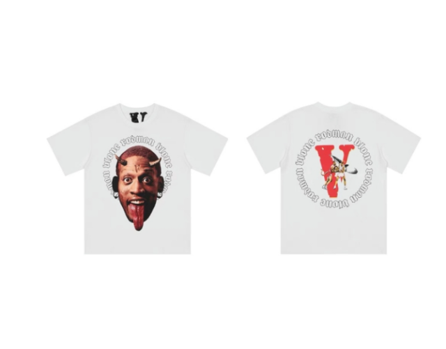 Vlone x Rodman tongue sticking out tee