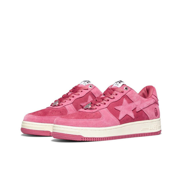 Bape Sta Bapesta Suede Low Shoes Pink (US5-US12)