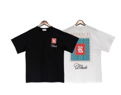 Rhude red square tee black white