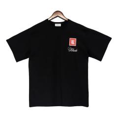 Rhude red square tee black white