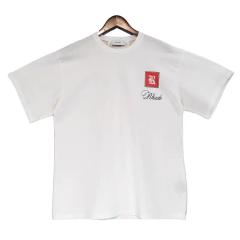 Rhude red square tee black white