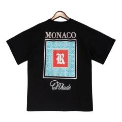 Rhude red square tee black white