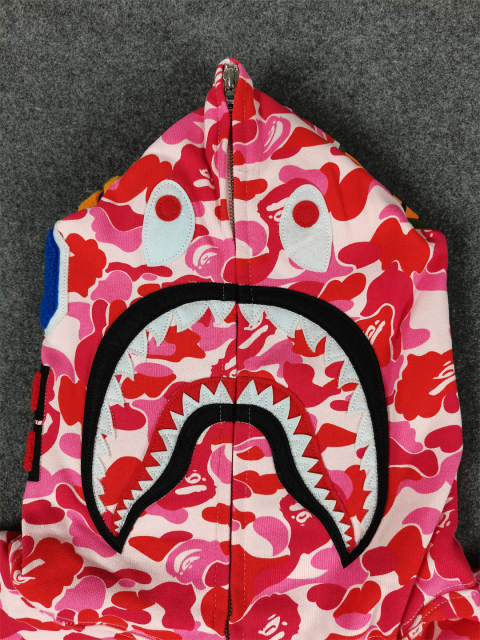 [Best Quality] 1:1 Bape ABC Camo Pink Shark Hoodie
