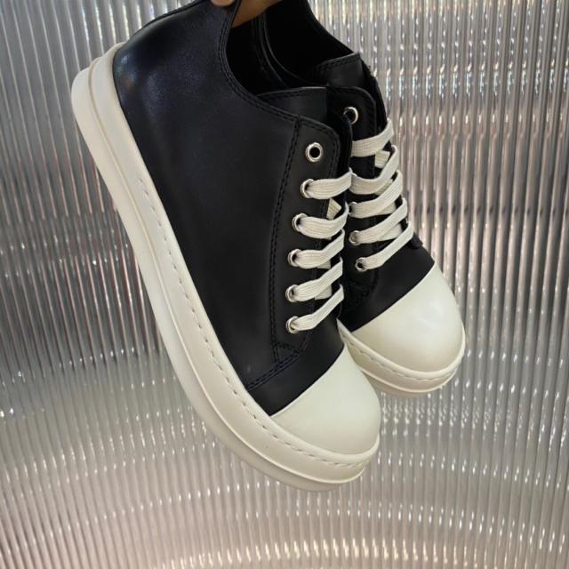 R*ck Owеn* Leather Shoes Low Black