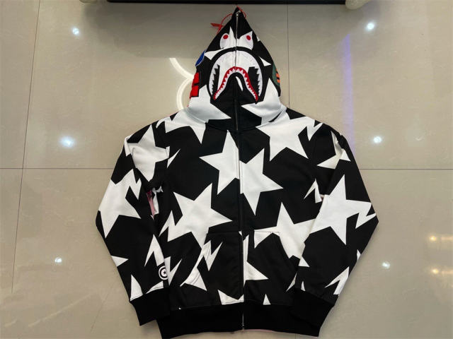 Pink shark bape hoodie clearance