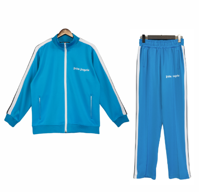 Palm Angels Blue Jacket & Pants