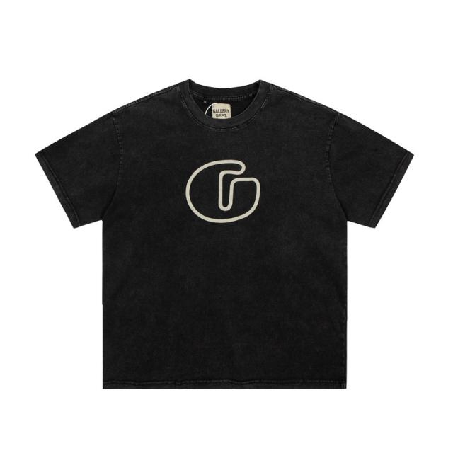 Gallery Dept G fonts washed distressed tee t-shirt black