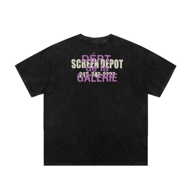 Gallery Dept G fonts washed distressed tee t-shirt black