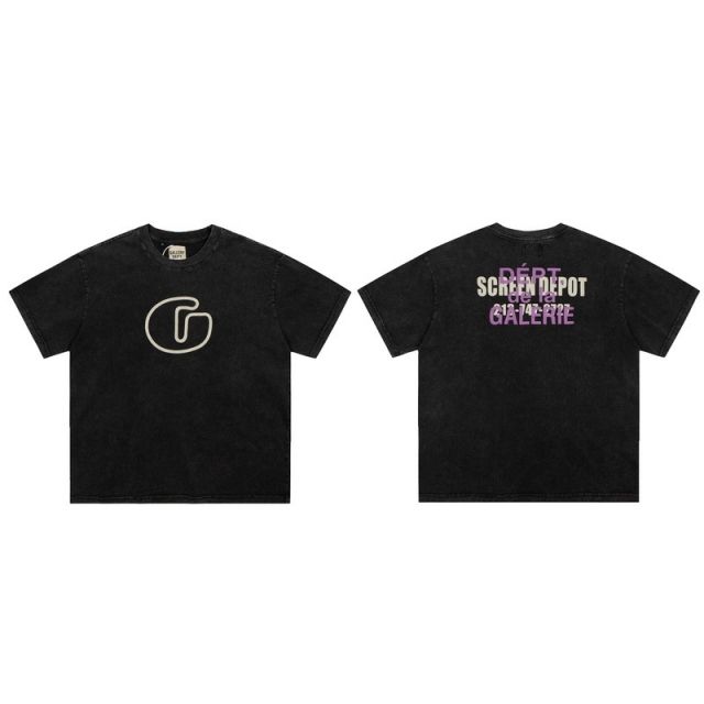 Gallery Dept G fonts washed distressed tee t-shirt black