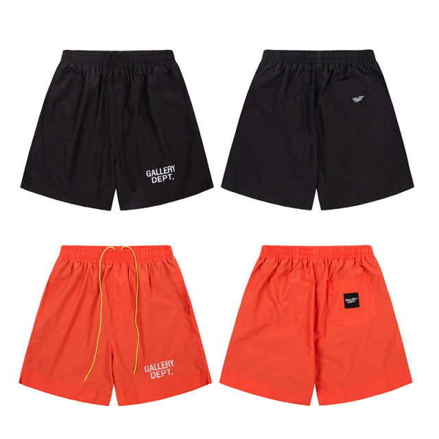 Gallery Dept Small Logo Mesh Shorts (Black/Orange)