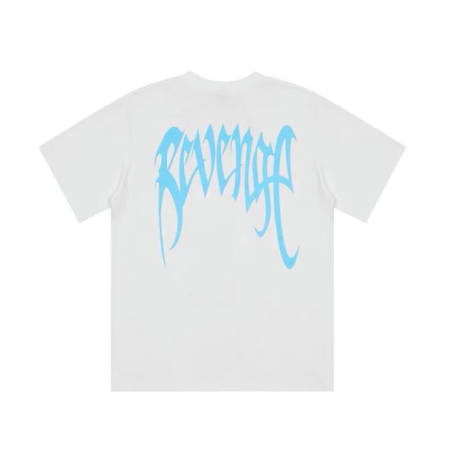 Revenge middle fingers tee black white