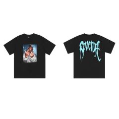 Revenge middle fingers tee black white