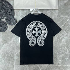 Chr0me Hearts Distressed Cross T-Shirts (Black/White)