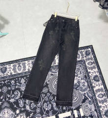Chr0me  Heart Black Crosses Denim Jeans