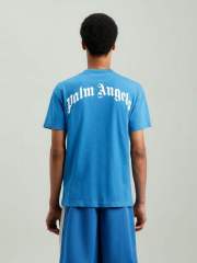 Palm Angels Bear Hoodie T-Shirt Blue