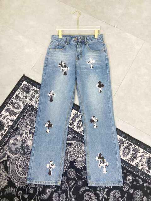 Chr0me Heart Cows Crosses Blue Denim Jeans