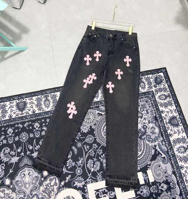 Chr0me  Heart Pink Crosses Black Pants