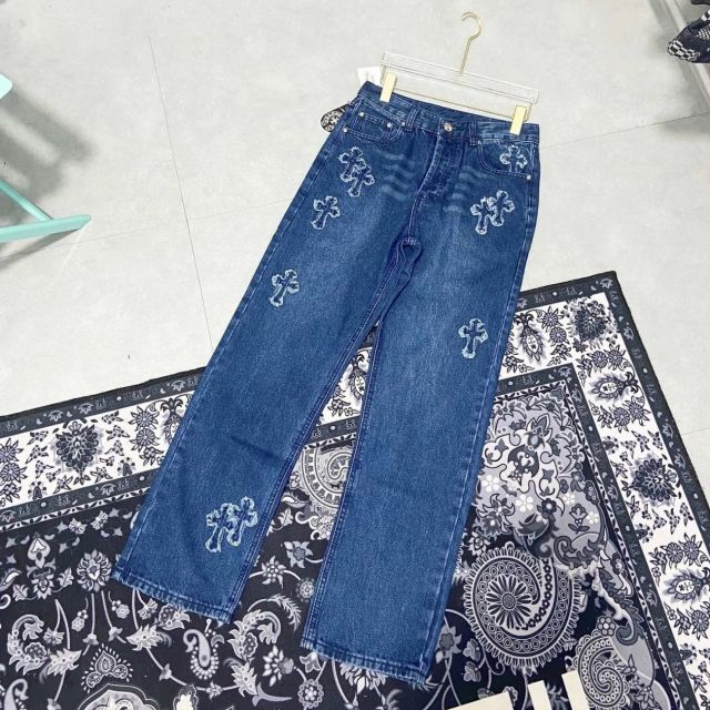 Chr0me  Heart Blue Denim Jeans