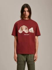 Palm Angels Bear Hoodie T-Shirt Red