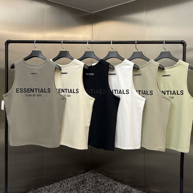 [HOT] Fear of God FOG Tank Tops (Black/White/Beige/Olive/Gray)