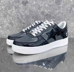 Bape Sta Patent Shoes Patent Leather Shoes 3 Colors