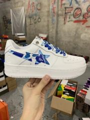 Bape Sta Sneaker Camo Sta blue on White Men Women (US5-US12)