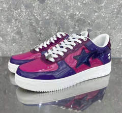 Bape Sta Patent Shoes Patent Leather Shoes 3 Colors