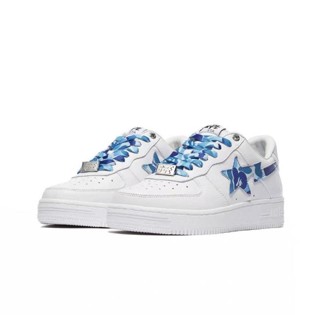 Bape Sta Sneaker Camo Sta blue on White Men Women (US5-US12)