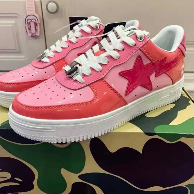 Bape Sta Patent Shoes Pink (Size US5-US12)