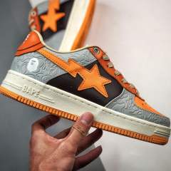 Bape Sta Orange Gray Shoes