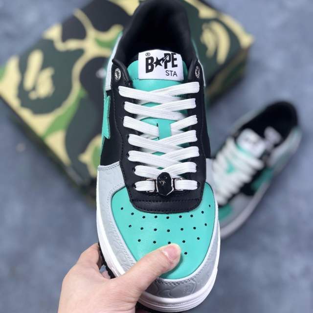 Bape Sta Shoes Gray Mint Green Men Women
