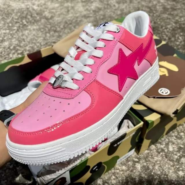 Bape Sta Patent Shoes Pink (Size US5-US12)