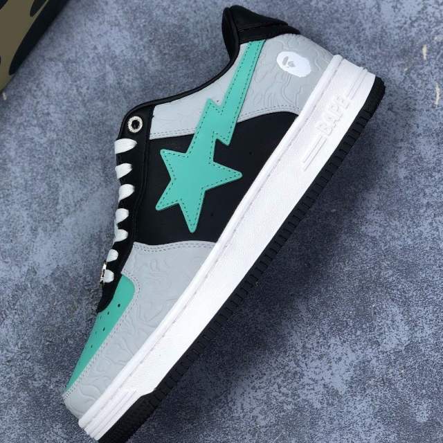 Bape Sta Shoes Gray Mint Green Men Women
