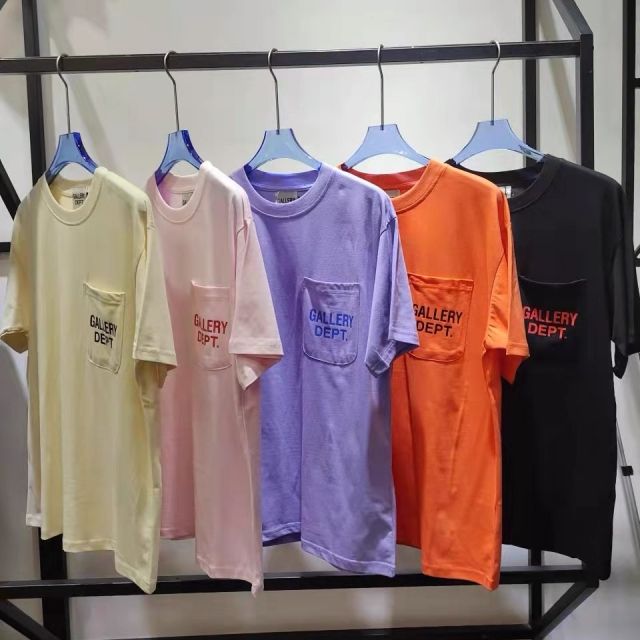 Gallery dept pocket tee t-shirt(Black/Purple/Pink/Beige/Orange)